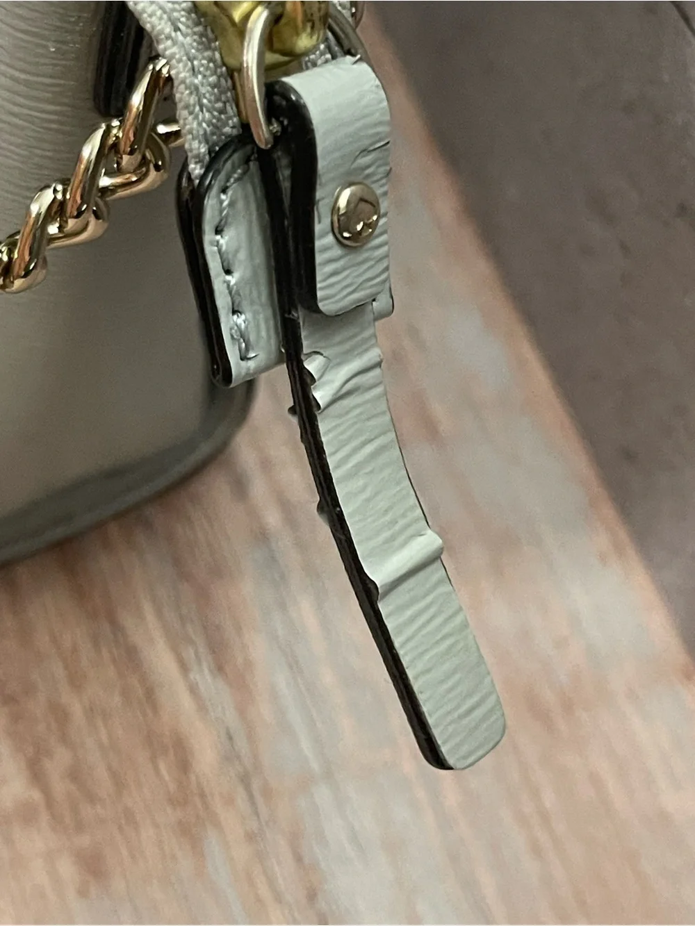 Kate Spade Hancock Park Gray Patent Angelica Crossbody Bag